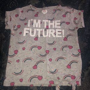 NEW Girls size 7 ‘I’m The Future’ Rainbow t shirt